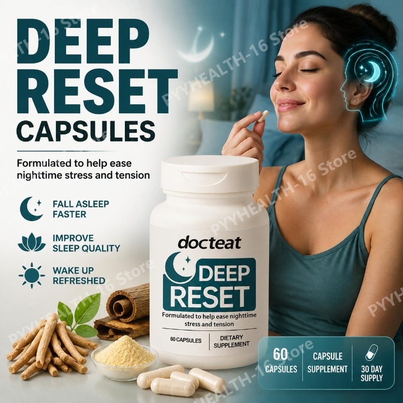 Ashwagandha Extract Root - Docteat Sleep Support Capsules with Ashwagandha
