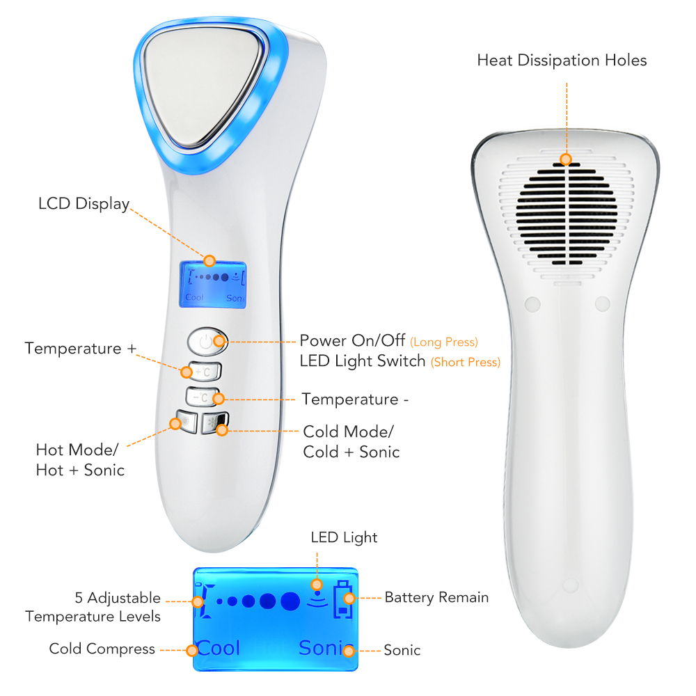 Hot and Cold Face Massager LED - đánh giá và giá Lifted Nutrition & Fitness Reviews