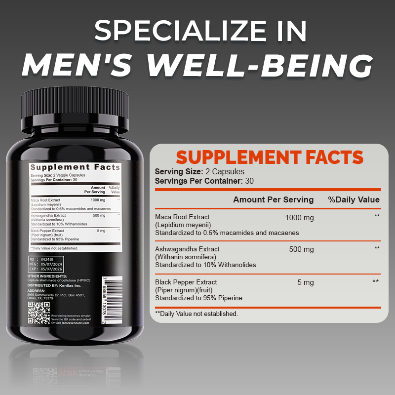 JEMEESEN - Maca Root Capsules  - đánh giá và giá Ashwagandha Extract Root